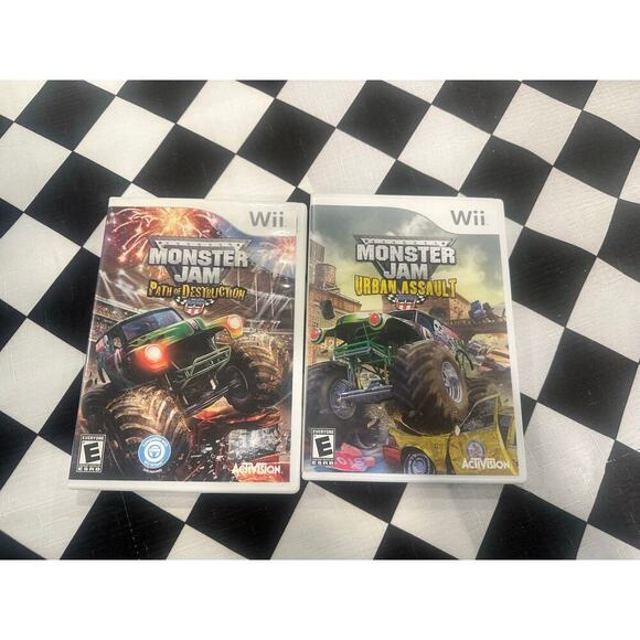 Wii Other - Lot of 2 monster jam Wii games urban assault and path of destruction